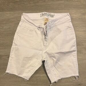 Faded Glory White Jean Shorts Distressed Cut-Off Style